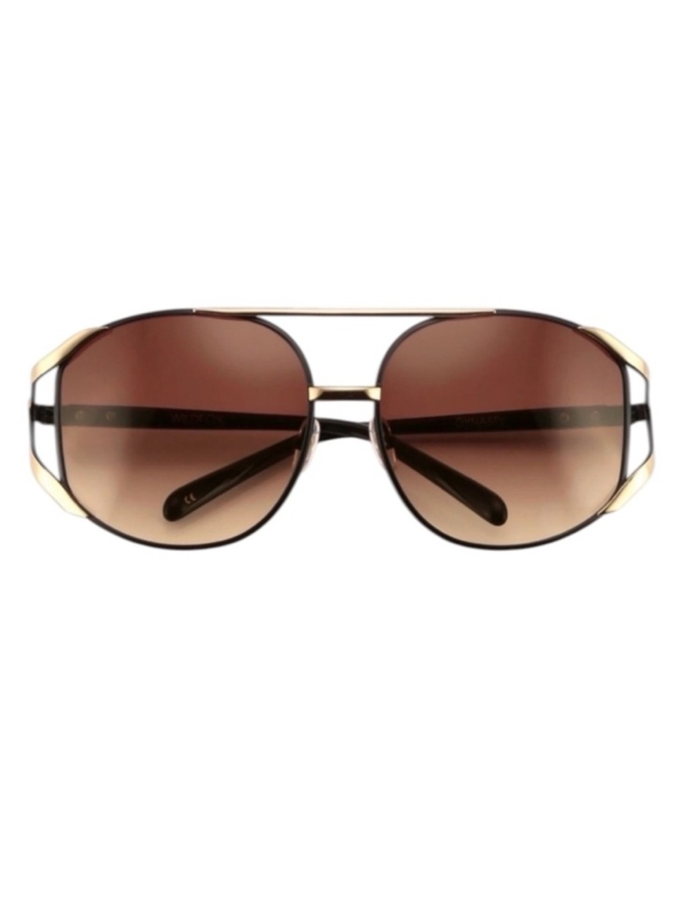 Wildfox Dynasty Oversized Aviator Sunglasses Brown Gradient NWT